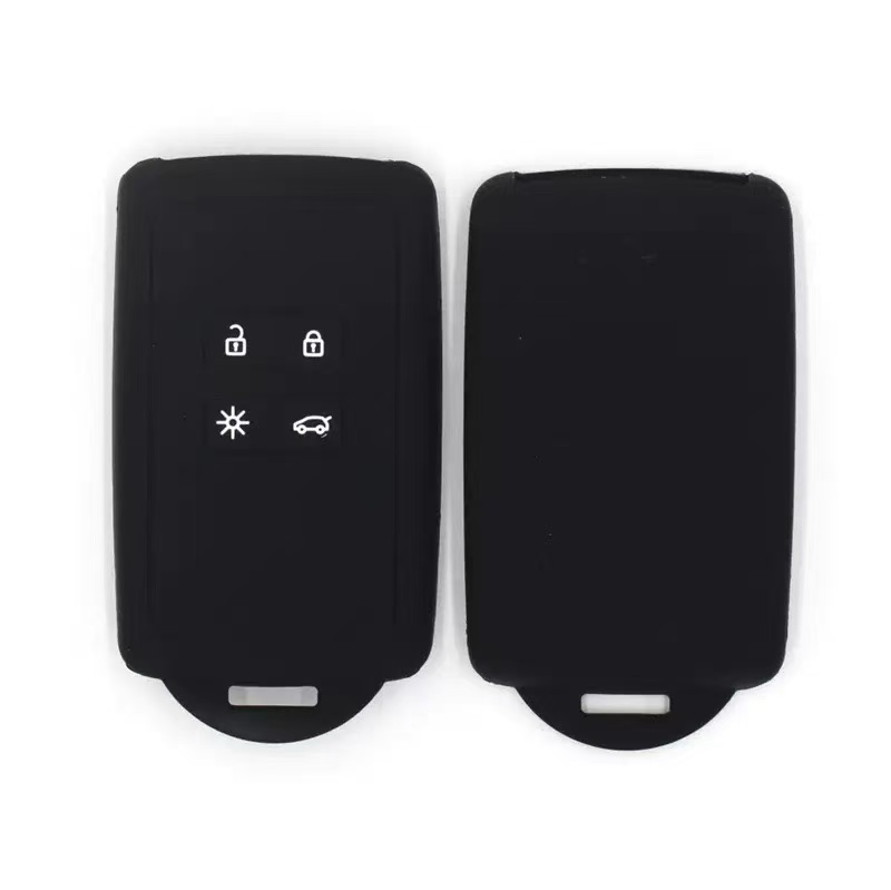 For Renault 4 button smart key silicone case black color