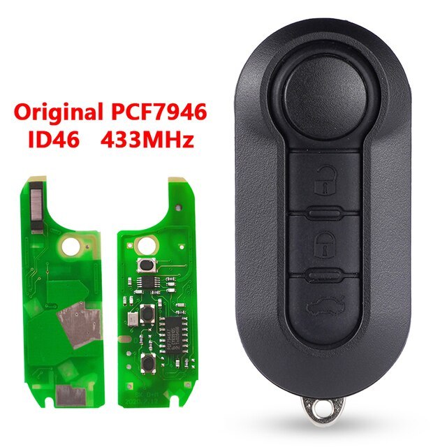 For Fiat Marelli BSI 3 button 433Mhz with pcf7946 chip remote key white or black color