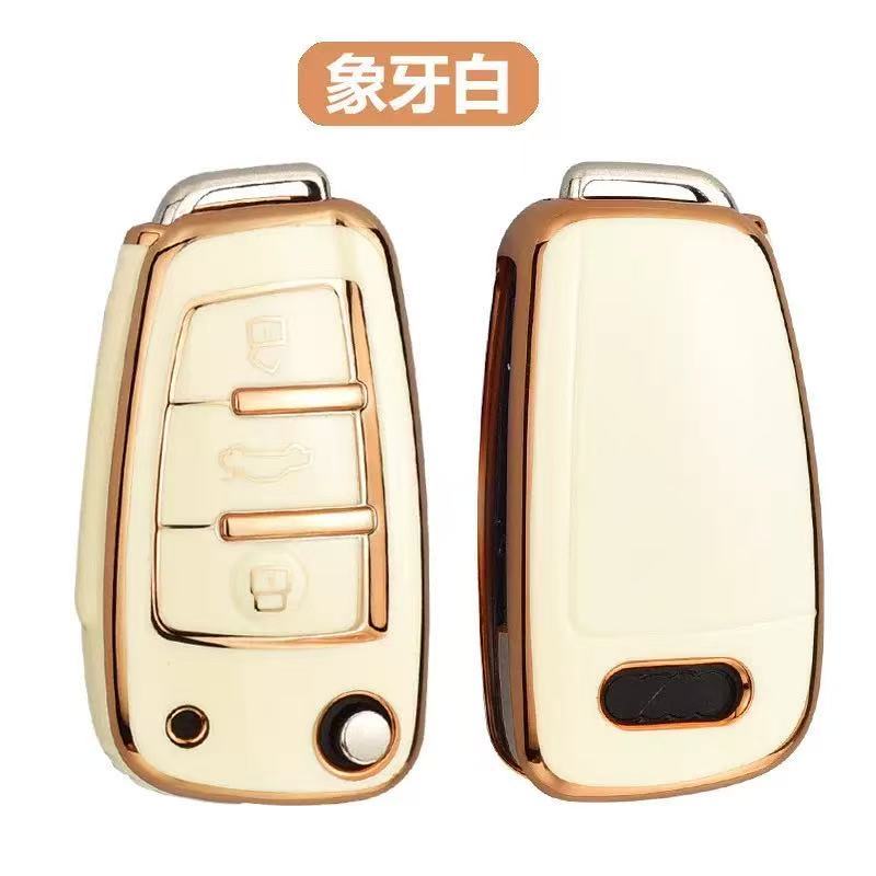 TPU Car Key Cover Case For Audi A3 A4 A5 A6L C6 8L 8P B6 B7 B8 C6 RS3 Q3 Q7 TT 8L 8V S3