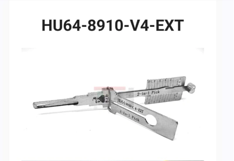 Original Lishi NEW HU64(8910) V4-EXT 2-in-1 Pick and Decoder for Mercedes,  Thiner than old lishi hu64