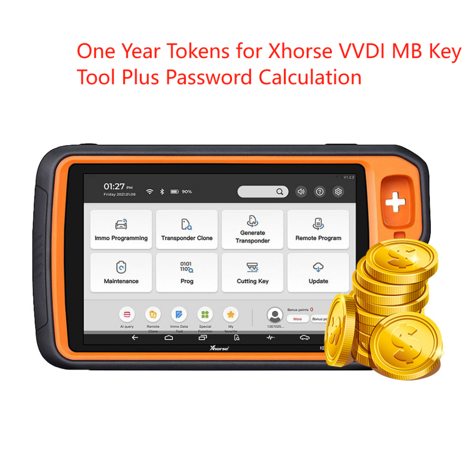 One Year Tokens for Xhorse VVDI MB Key Tool Plus Password Calculation