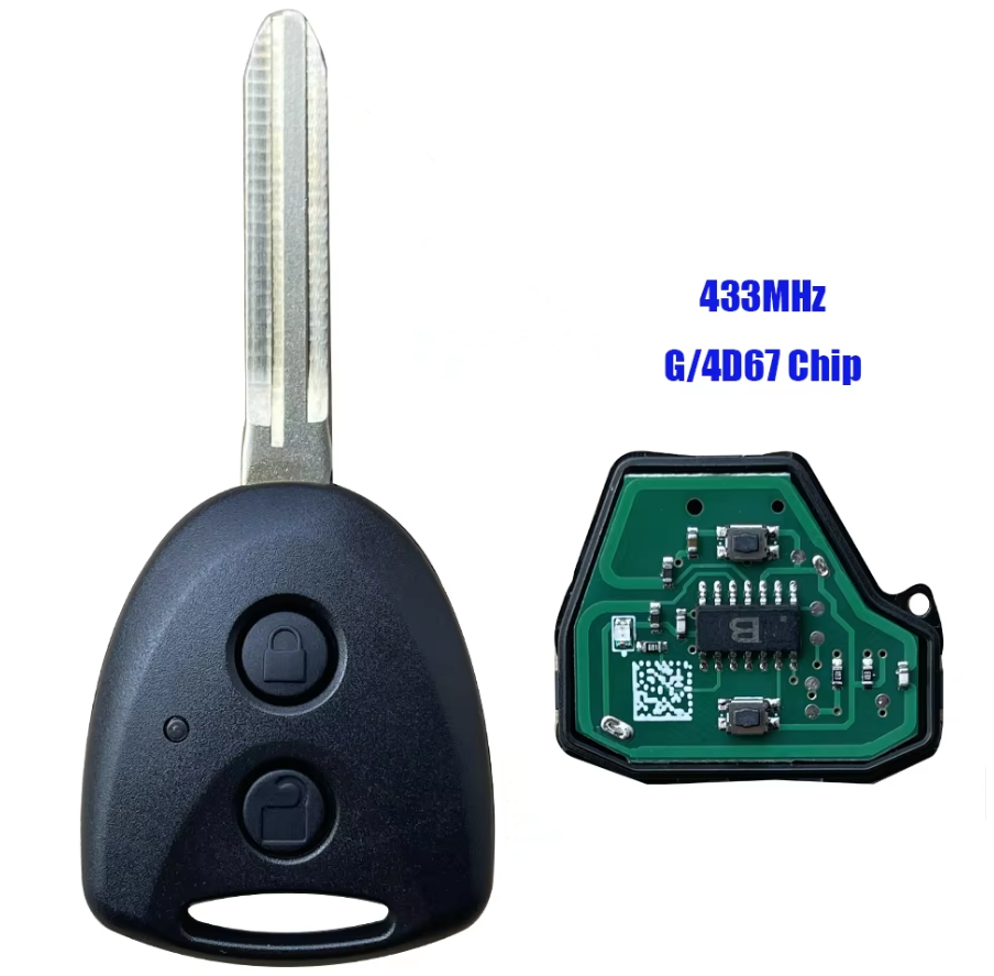 Toyota Daihatsu 2 button remote key 433mhz with 4d67/4C chip