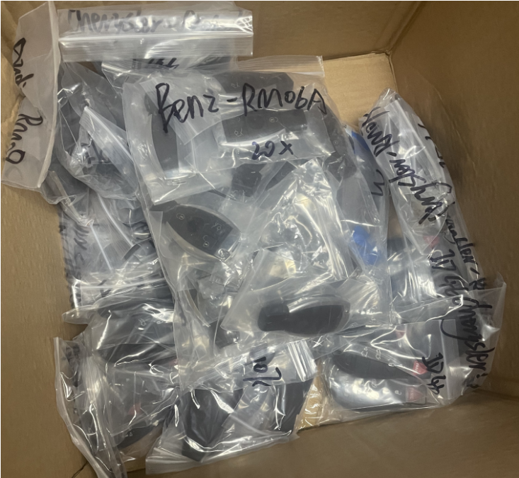 Remote control key classification packaging bag 100pcs a lot