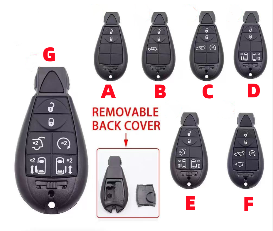 For Chrysler 2/3/4/5/6 button remote key shell for Chrysler Dodge