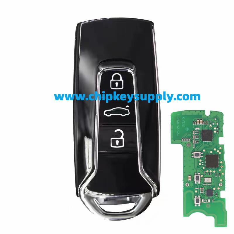 KYDZ MLB 3 Button 434MHZ Universal Smart Key for VW, only work for KYDZ MLB TOOL with 60 ponits