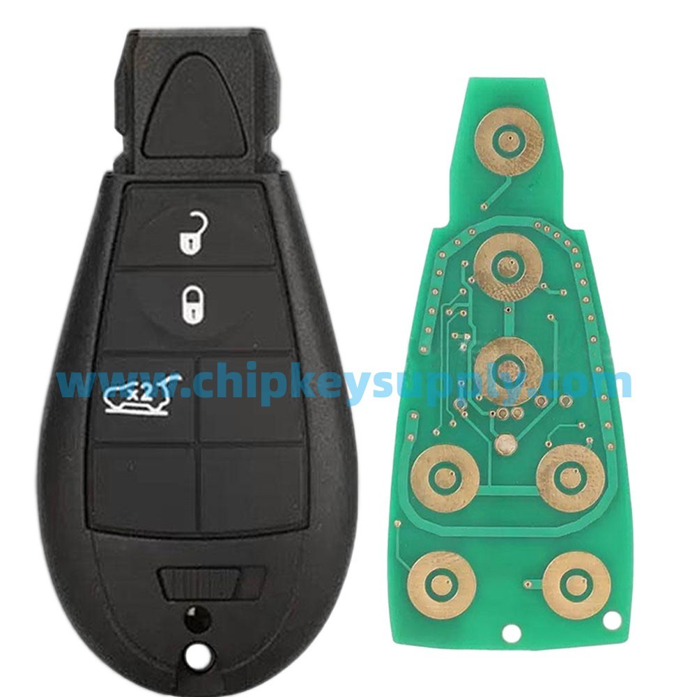 For Jeep Cherokee 2014-2019 2/4 button smart keyless go 433Mhz PCF7961M /4A Chip Remote Key FCCID: GQ4-53T