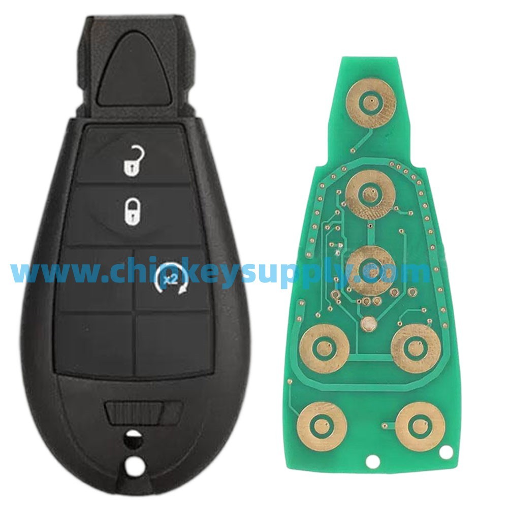 For Jeep Cherokee 2014-2019 2/4 button smart keyless go 433Mhz PCF7961M /4A Chip Remote Key FCCID: GQ4-53T
