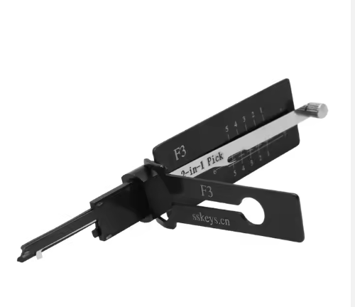 F3 Lishi 2-in-1 SS306 Residential Lock Pick Set Opening&Reading Tool
