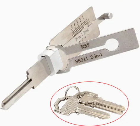 Lishi SS311 R55 Civil 2 in 1 2-in-1 Lock Opener Lock Pick Set Locksmith Tools Lishi
