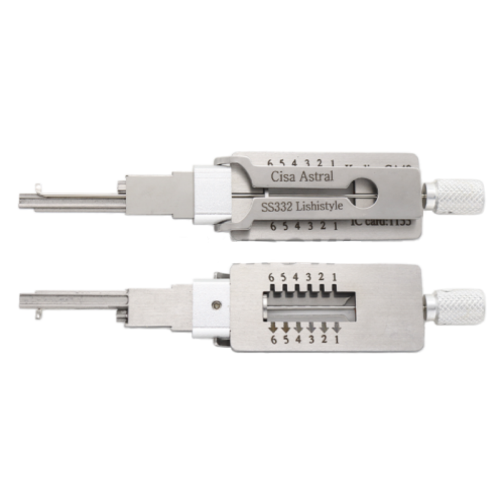 Lishi tools SS332 Cisa Astral 2 in 1 Civil Lock Opening Lock Pick Set Locksmith Tools