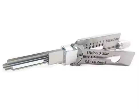 SS314 Ultion 3 Star 2 in 1 2-In-1 Lock Civil Lock Opening Lock Pick Set Locksmith Tools