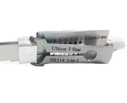 SS314 Ultion 3 Star 2 in 1 2-In-1 Lock Civil Lock Opening Lock Pick Set Locksmith Tools