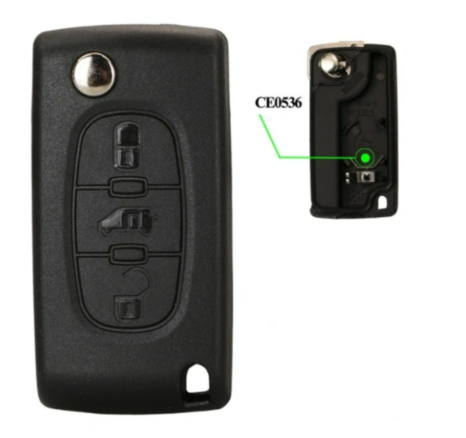 For Citroen  3 button with MPV button no blade flip remote key shell
