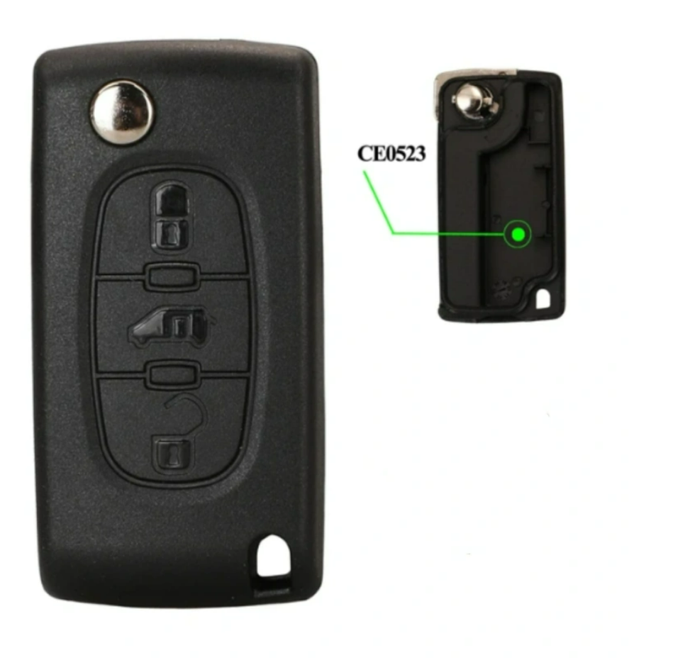 For Citroen  3 button with MPV button no blade flip remote key shell