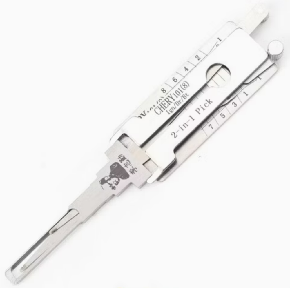 Lishi Chery101 (8) Ign/Dr/Bt 2-in-1 Auto Door Lock Pick Decoder Locksmith Tools