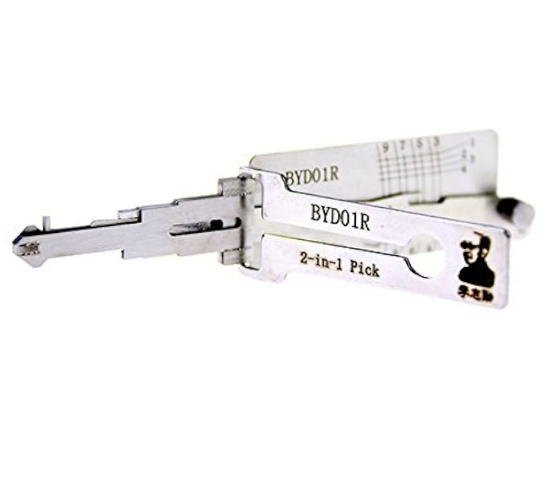 Original Lishi BYD01R 2 in 2 Car Door Lock Pick and Decoder Lock Pick Locksmith Tool