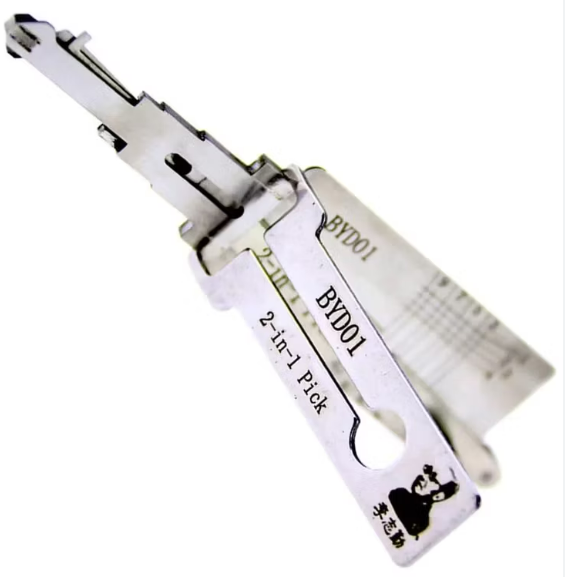 Original Lishi BYD01 2 in 2 Car Door Lock Pick and Decoder Lock Pick Locksmith Tool