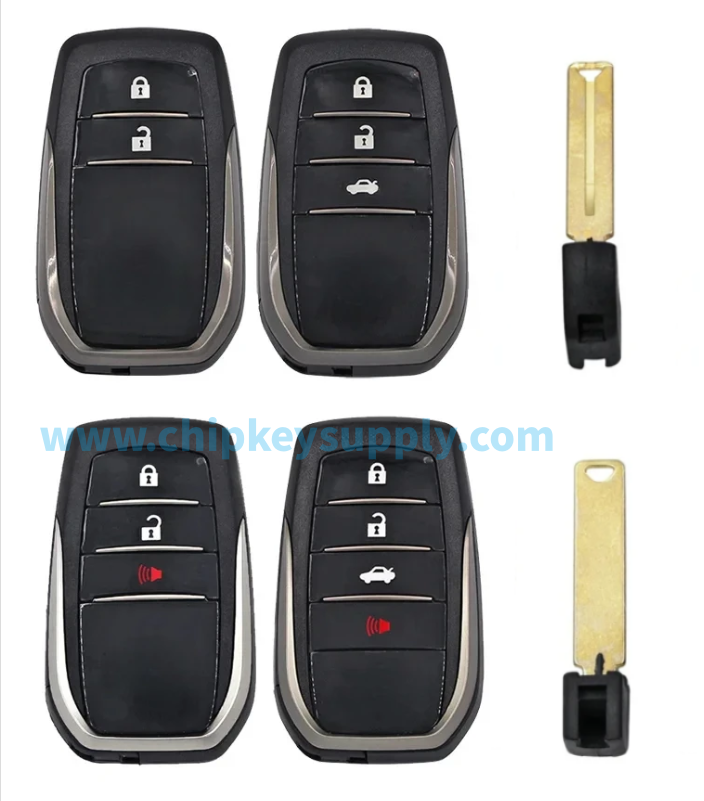 For Toyota 2/3/4/2+1 Buttons smart Remote Key Shell for Toyota Fortuner Hilux/ KD / VVDI smart key PCB