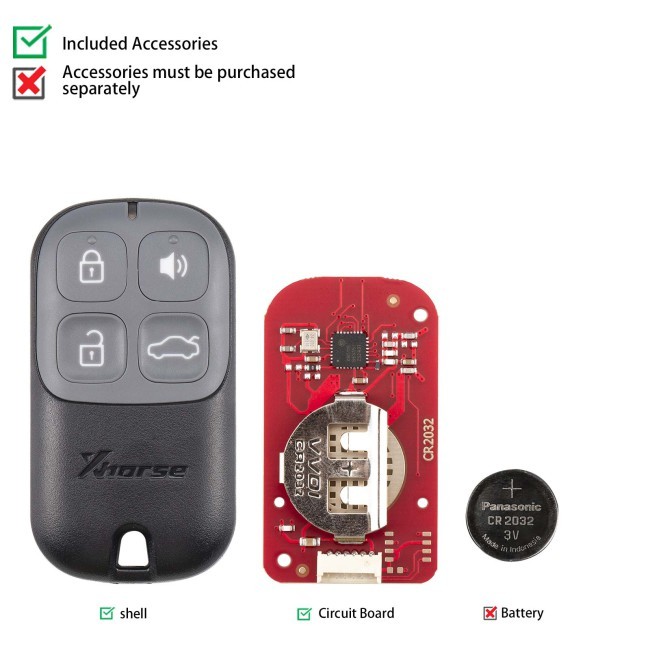 Xhorse XKXH20EN 2nd Generaton Garage RemoteKey 4 button, also supportwreless generation