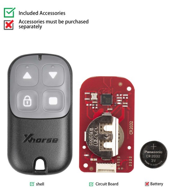 Xhorse XKXH23EN 2nd Generation Garage RemoteKey4 Butons, also supportwireless Generaton