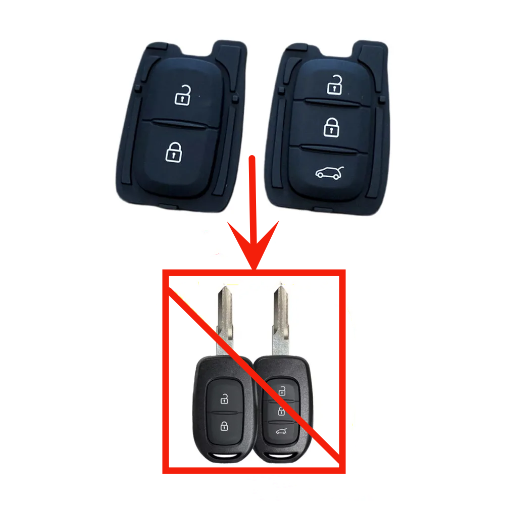 For Renault  2 or 3 Buttons key pad rubber