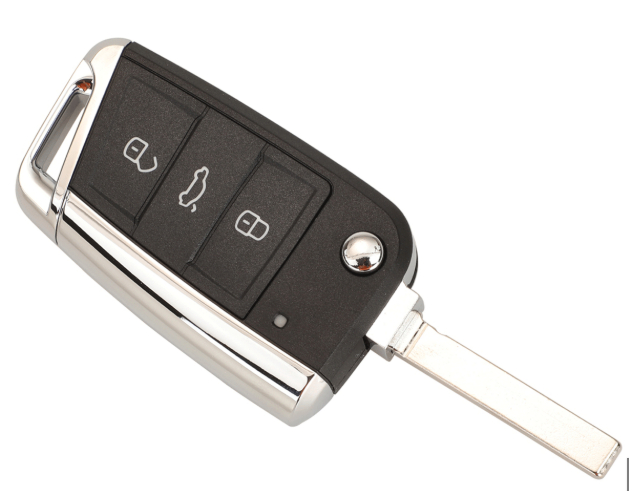 For VW MQB 3 button Flip Key Shell HU162T blade