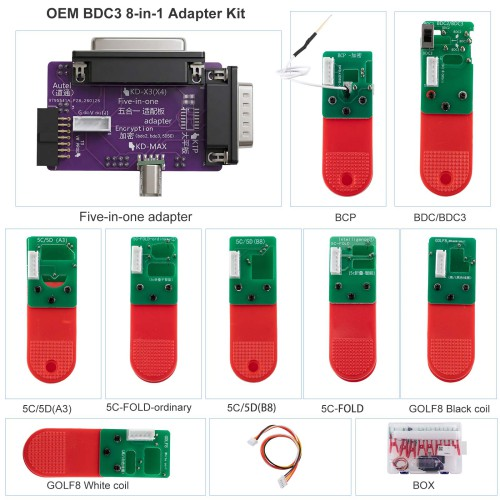 8 in 1 adapter For BMW bdc3 smart card remote control key matching free welding adapter clip for key tool plus pad/ kdyz/ autel/ kdx4/ kd max
