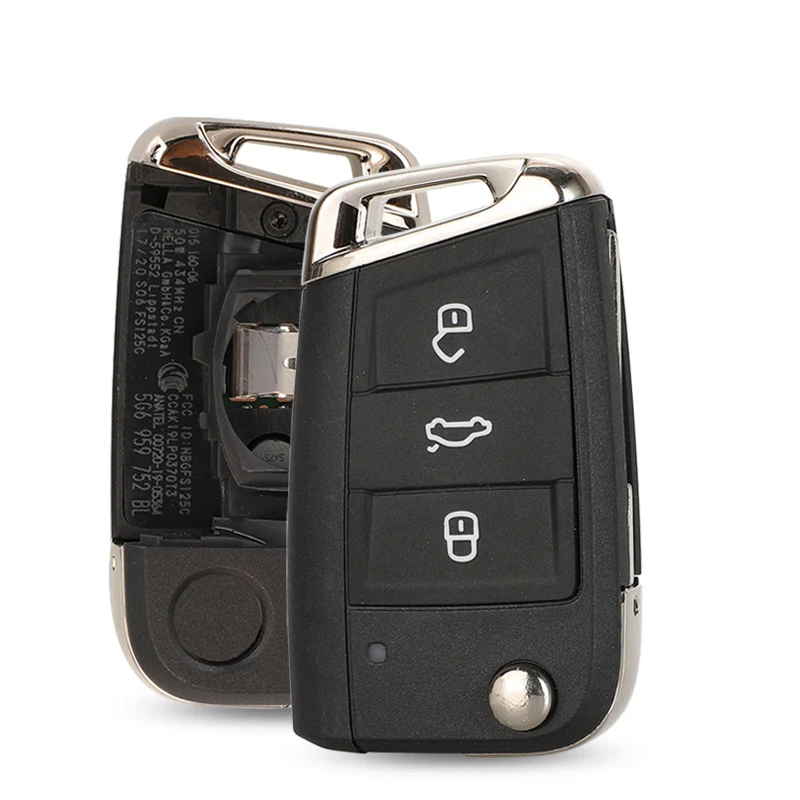 Original For VW 3 button smart 433mhz with 5C chip keyless go remote key 5G6959752BL