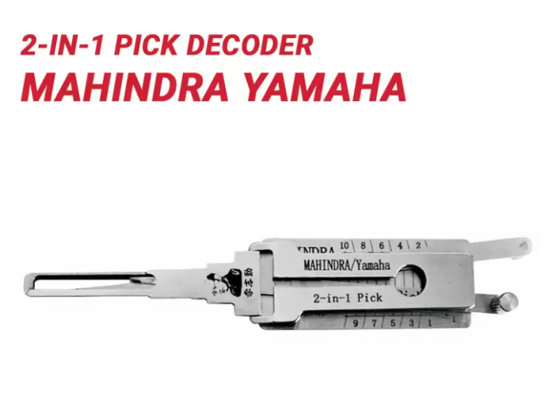 Original Lishi MAHINDRA/Yamaha 2-in-1 Decoder and Pick for Indian Mahindra and Yamaha motocycle