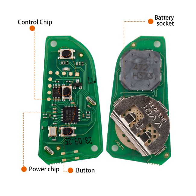 Xhorse XSDFX1EN 3 Button SMALL KNIFE STYLE Universal Smart Key support 4A,46,47,49,48(MQB48, MQB49)