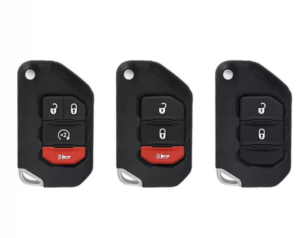 For Jeep Wrangler Flip 2/2+1/3+1 Button Remote Car Key Shell