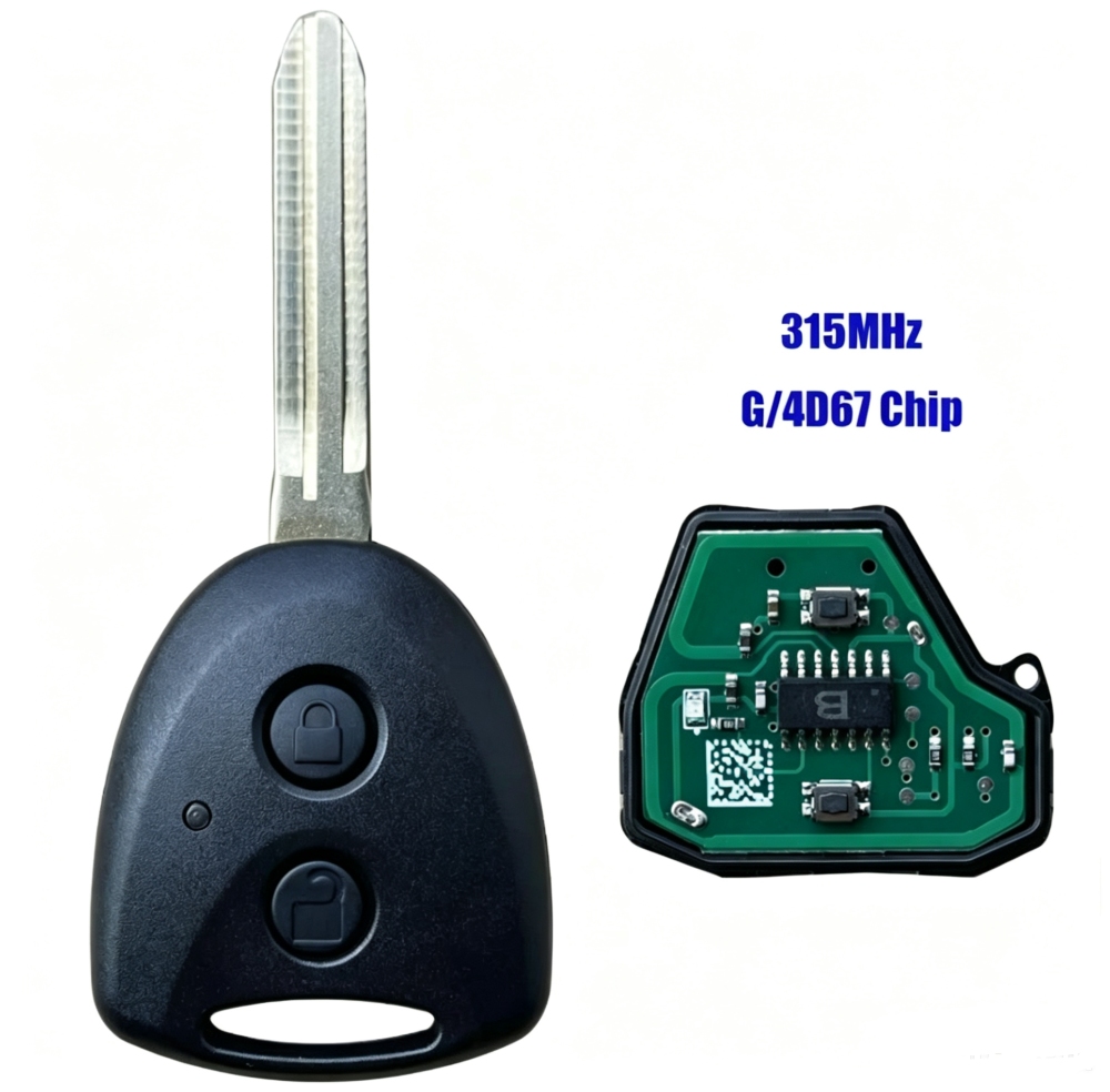 Toyota Daihatsu 2 button remote key 315mhz with 4d67/4C chip