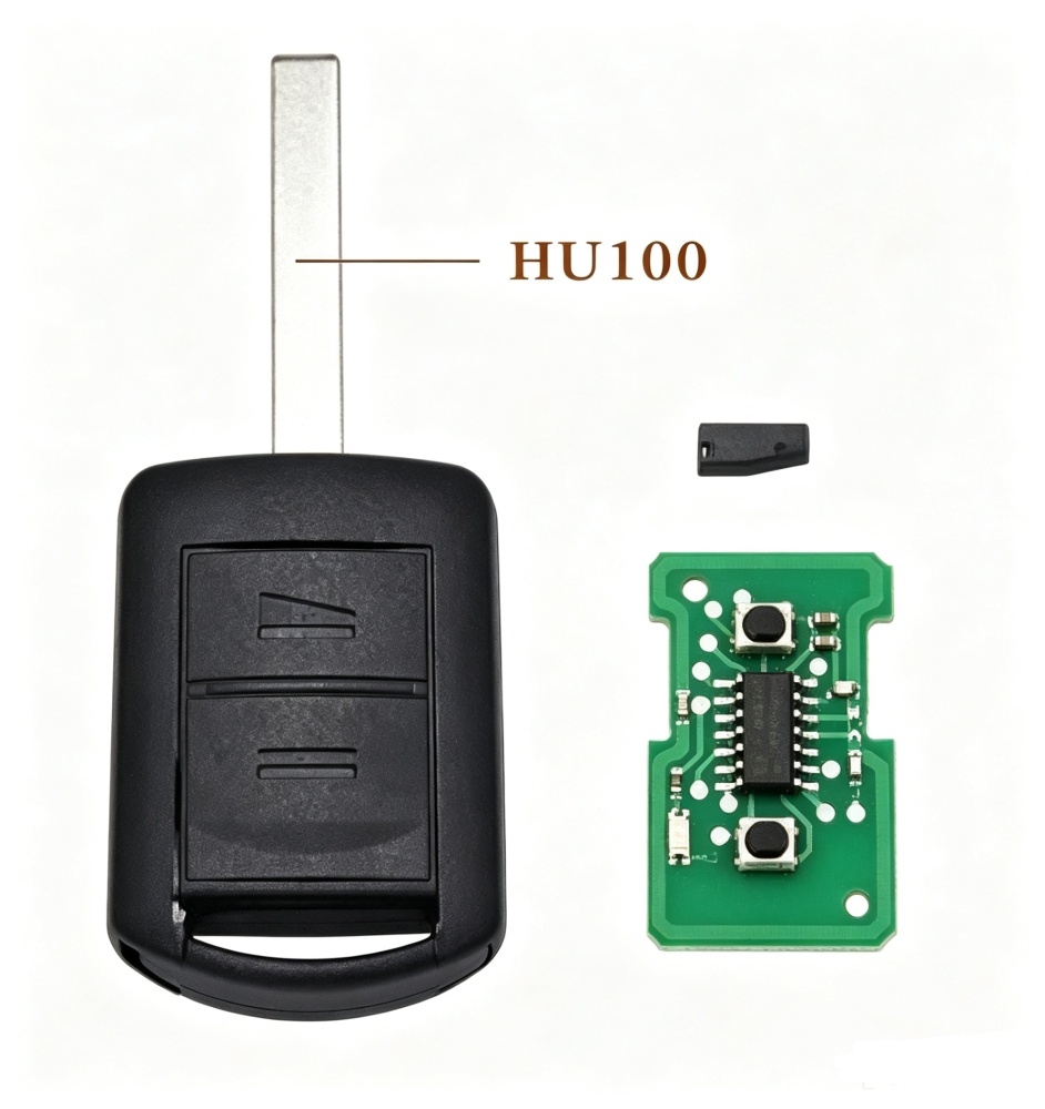 For Opel  2B Remote Car Key 433Mhz ID40 Chip Corsa C Meriva Tigra Combo Van HU46/HU100/YM28 Uncut Blade FCC ID: 5WK48669