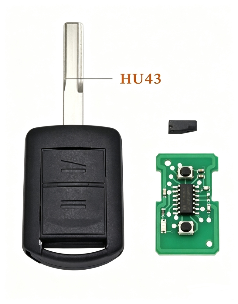For Opel  2B Remote Car Key 433Mhz ID40 Chip Corsa C Meriva Tigra Combo Van HU46/HU100/YM28 Uncut Blade FCC ID: 5WK48669