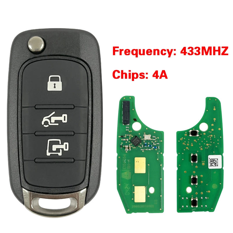 For Fiat Remote Key 3 button 433MHz with 4A chip