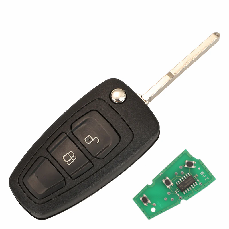 For Ford Kuga C-Max Focus Fiesta Mondeo Galaxy 2 / 3 button 433Mhz FSK with 4D63 Chip Remote Car Key