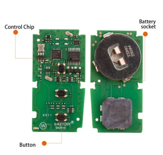 KEYDIY KD TIB01-3 Smart Key Universal Remote 3 Buttons with 4D 8A Transponder For Toyota Lexus Type
