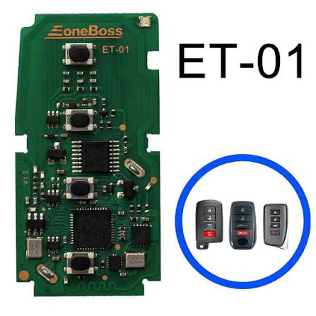 EoneBoss ET-01  Universal Smart Remote Key PCB for Toyota/Lexus 4-Button support 4D 8A chip