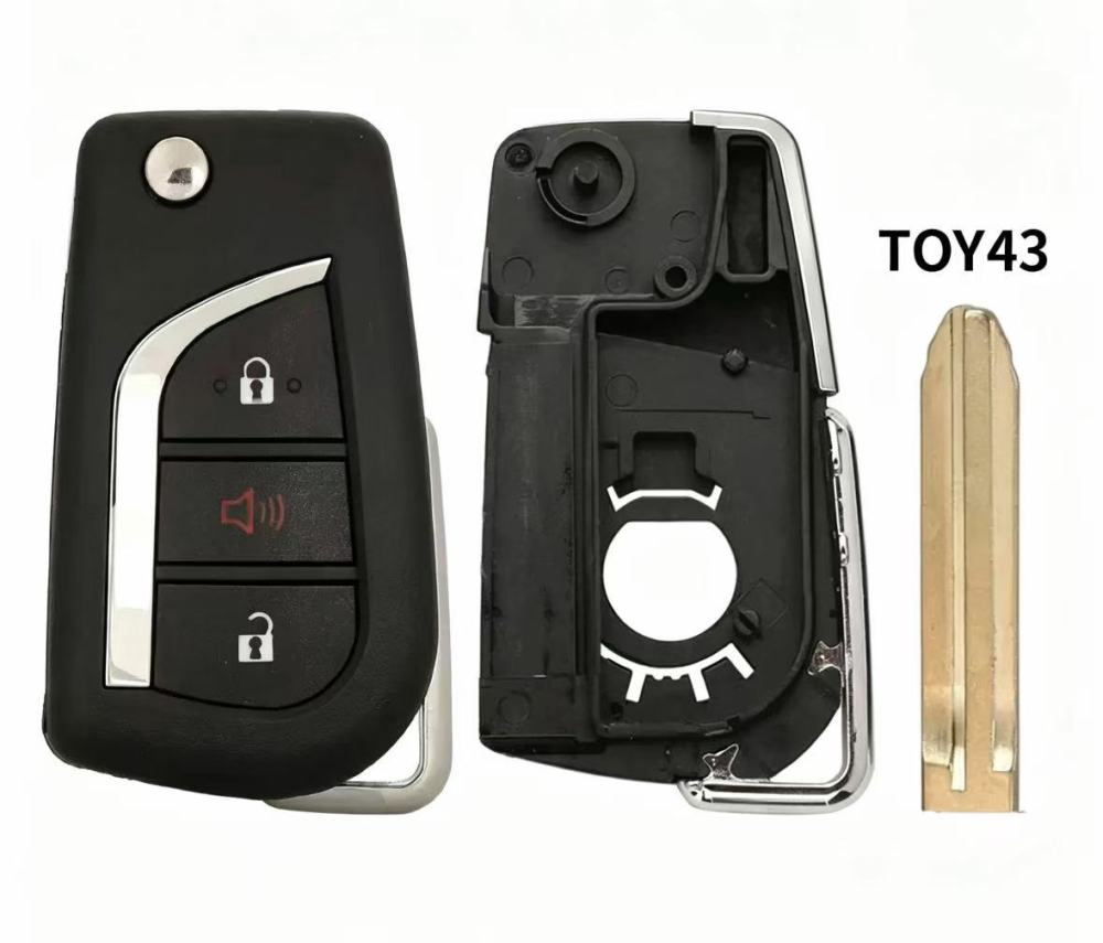 For Toyota 2+1 button Remote key shell, check the internal structure
