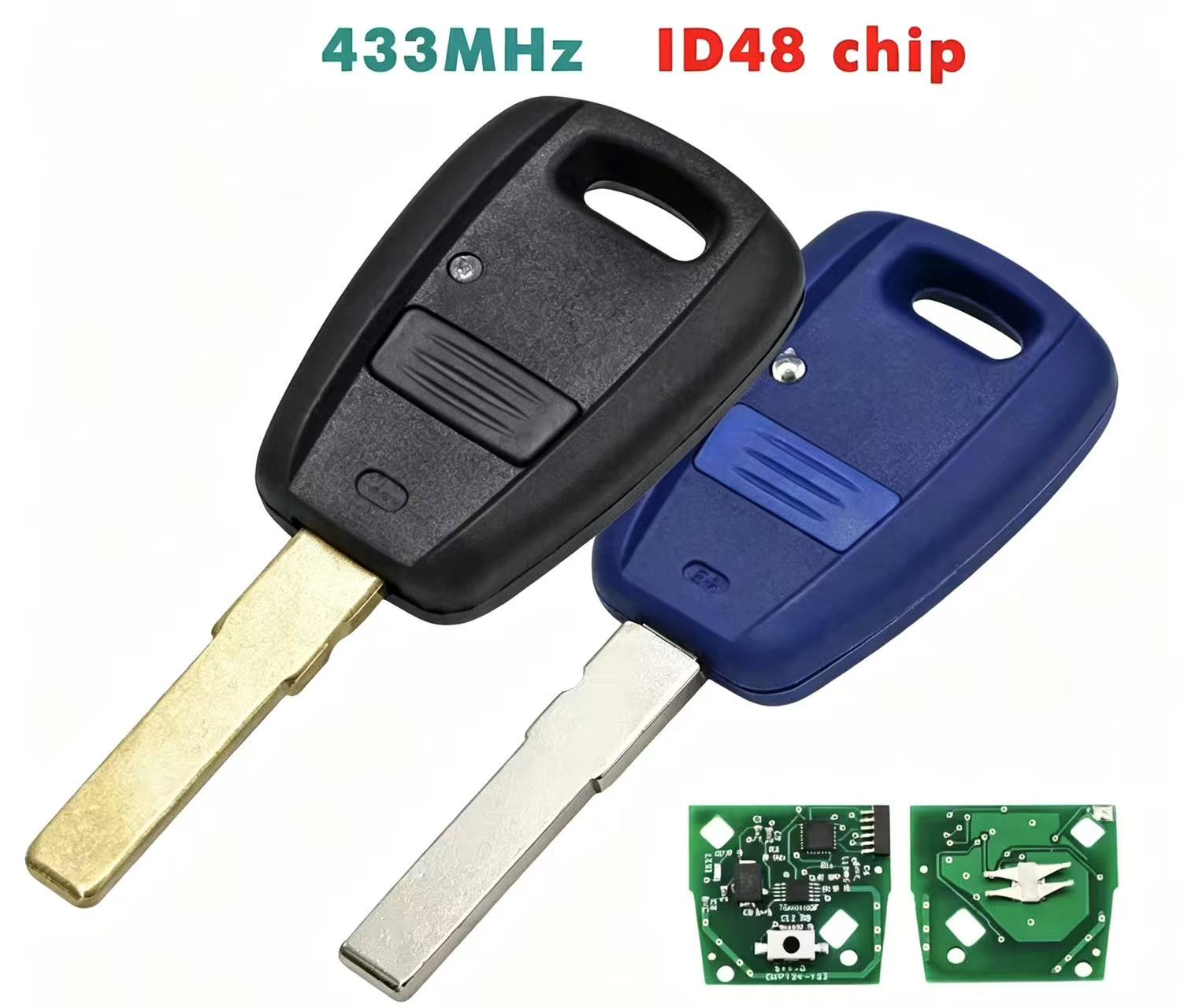 Fiat 1-button remote key with ID48 chip