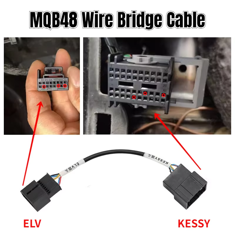 MQB 4th 5th Generation All Key Lost OBD2 Adapter Wire Line OBD Cable for VW for Audi