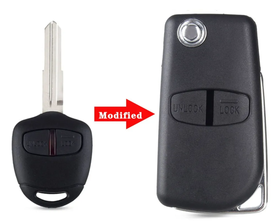 For Mitsubishi Lancer Outlander 2 /3  Buttons modified Remote Key Shell Cover