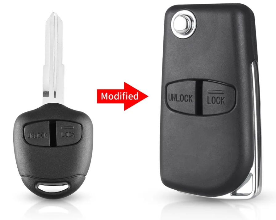 For Mitsubishi Lancer Outlander 2 /3  Buttons modified Remote Key Shell Cover