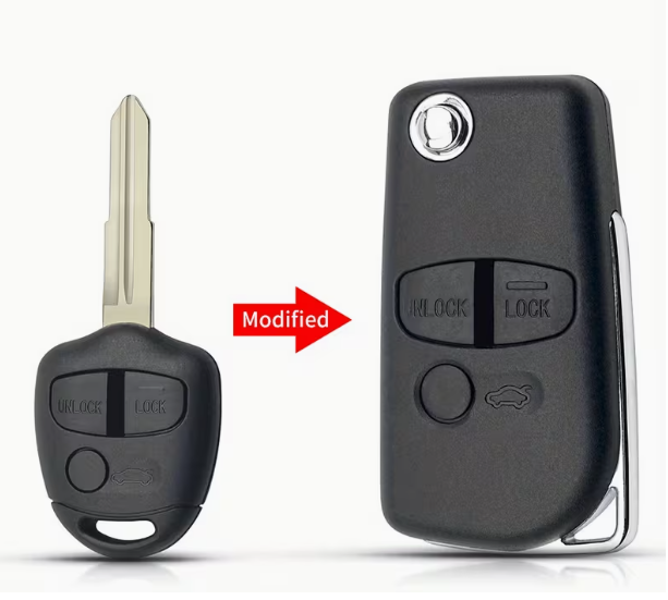 For Mitsubishi Lancer Outlander 2 /3  Buttons modified Remote Key Shell Cover
