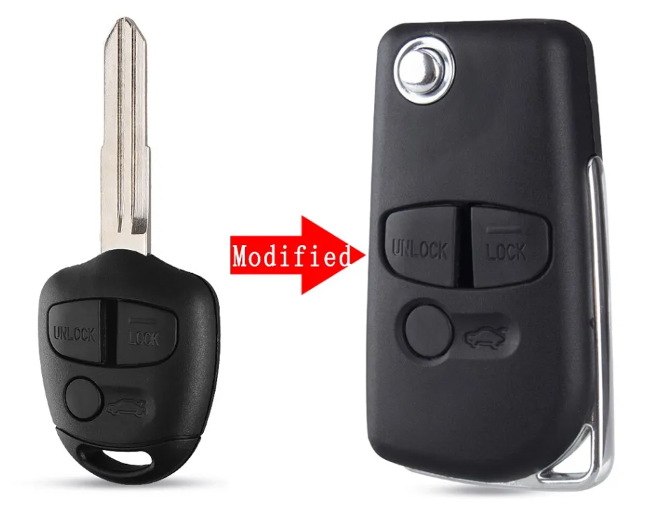 For Mitsubishi Lancer Outlander 2 /3  Buttons modified Remote Key Shell Cover