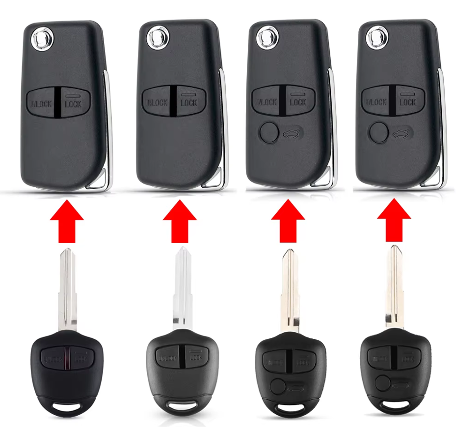 For Mitsubishi Lancer Outlander 2 /3  Buttons modified Remote Key Shell Cover