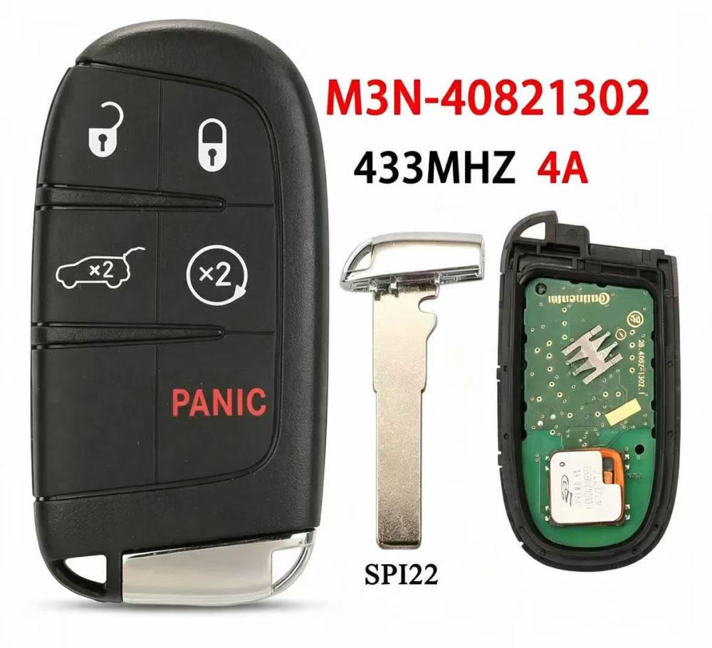 Original for Jeep Renegade 2015-2020 4A 433MHz Remote Key For Keyless Entry SIP22 Blade M3N-40821302