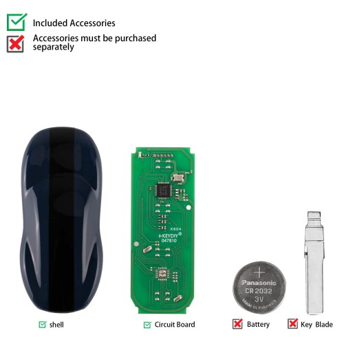 Keydiy C29AX71 Smart Key Titanium Gray without Buttons for NCF29Ax Series Smart Key Cloning