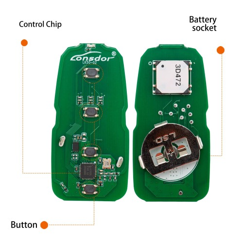 LONSDOR LK50-02 NXP Series 4 Buttons Universal Smart Key