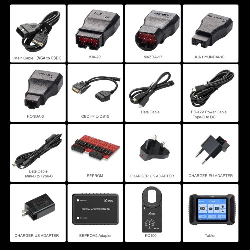 2 years update Global Version XTOOL X100 PAD3 (X100 PAD Elite) Auto Key Programmer with KC100 and EEPROM Adapter ECU Coding & PMI